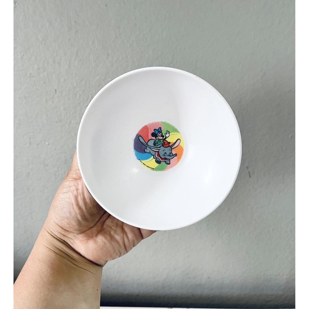 Vintage Walt Disney Minnie Mouse and Dumbo‎ Melamine Bowl Plastic